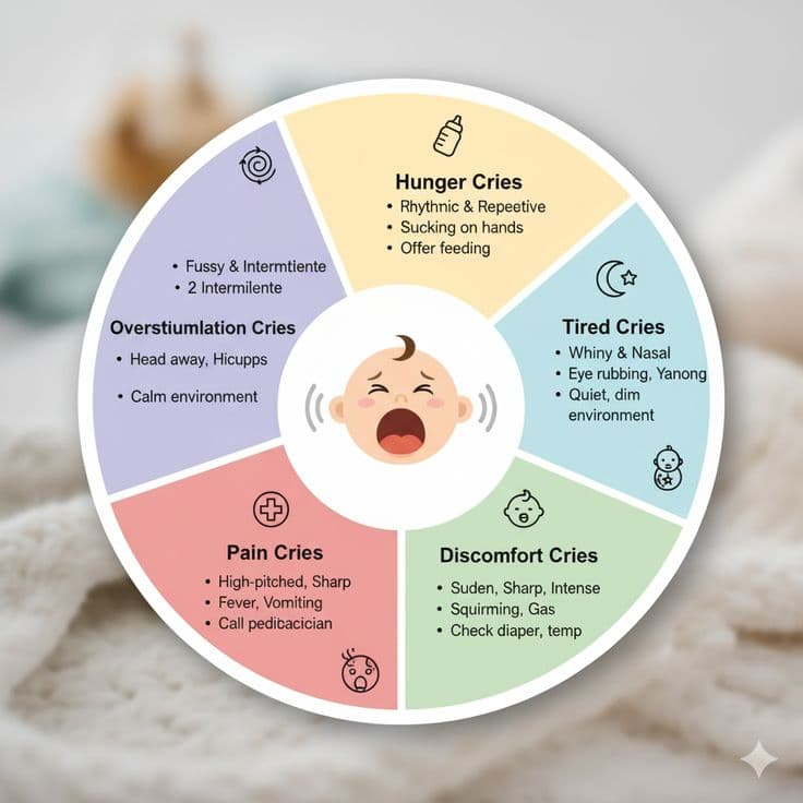 Visual Inspiration: Different Cry Types: Learning Your Baby's Language