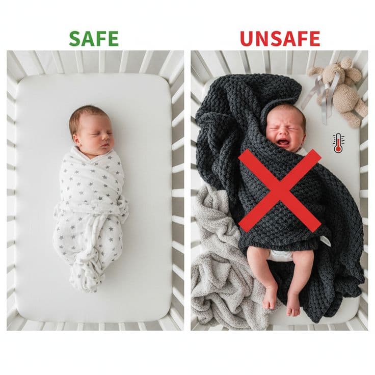 Visual Inspiration: Do's and Don'ts of Safe Swaddling