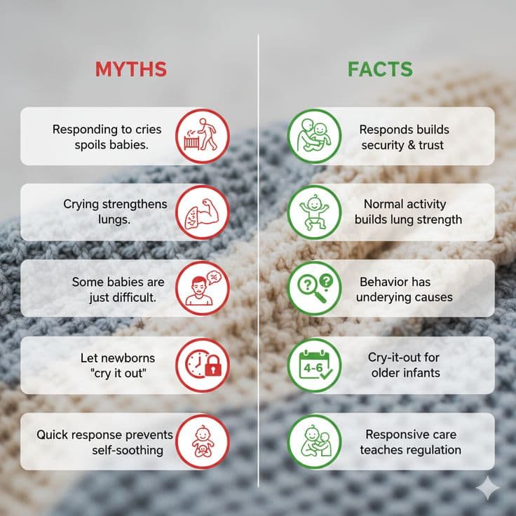 Visual Inspiration: Myths and Facts About Baby Crying